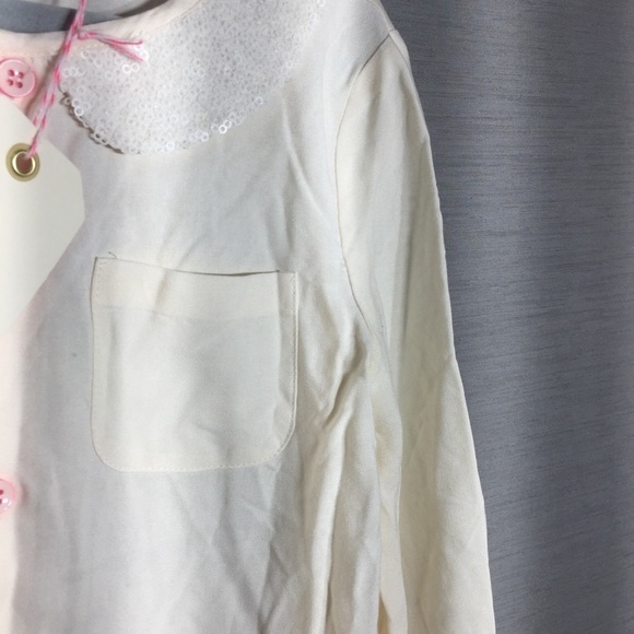 Billiblush Girls NWT sequin collar cream blouse - Picture 3 of 7